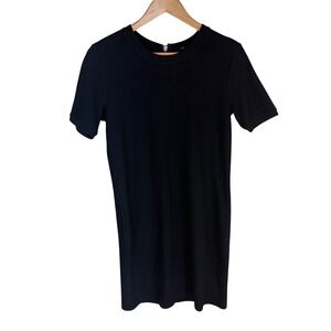 Superdry Boutique de Paris Shift Dress Womens Small Black Excellent Ribbed Knit